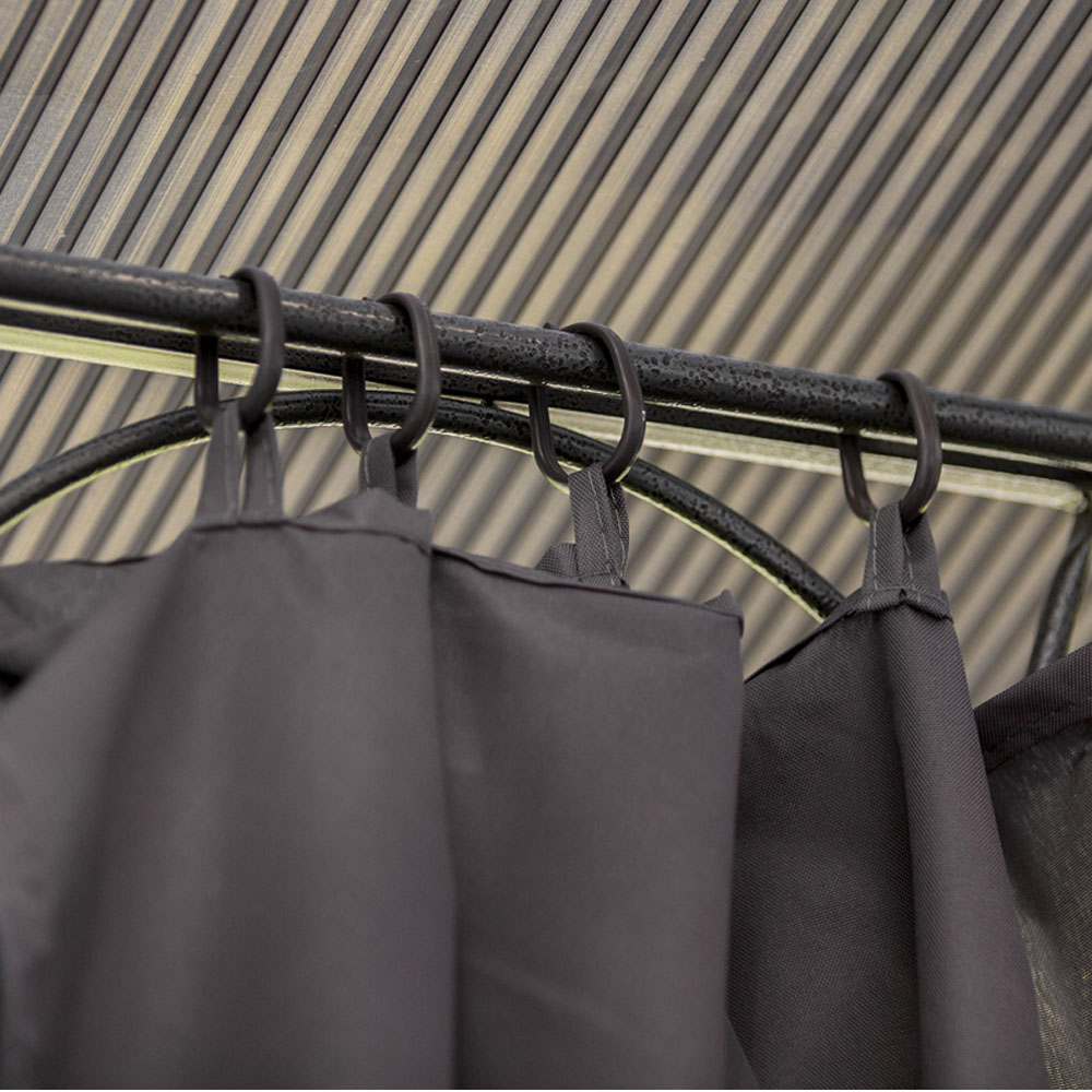 3x3m Hardtop Gazebo Grey Image 4