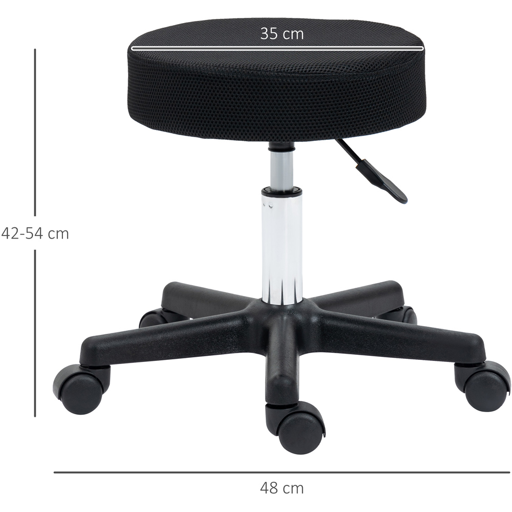 Portland Black Height Adjustable Hydraulic Swivel Stool with Changeable Seat Covers Image 7