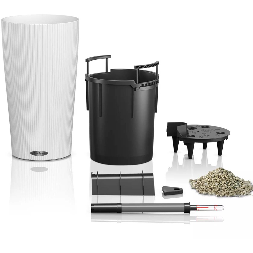 Lechuza Cilindro Sand Brown Polyresin Self Watering Planter 56cm 2 Pack Image 7