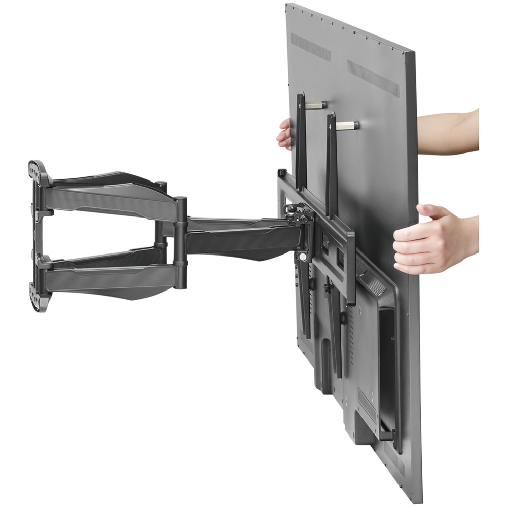 Properav Black Heavy Duty Swing Arm TV Wall Bracket 37 to 75 inch Image 2