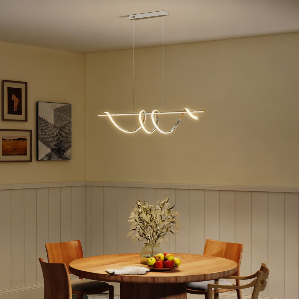 Portland Silver Tone LED Pendant Light Image 3