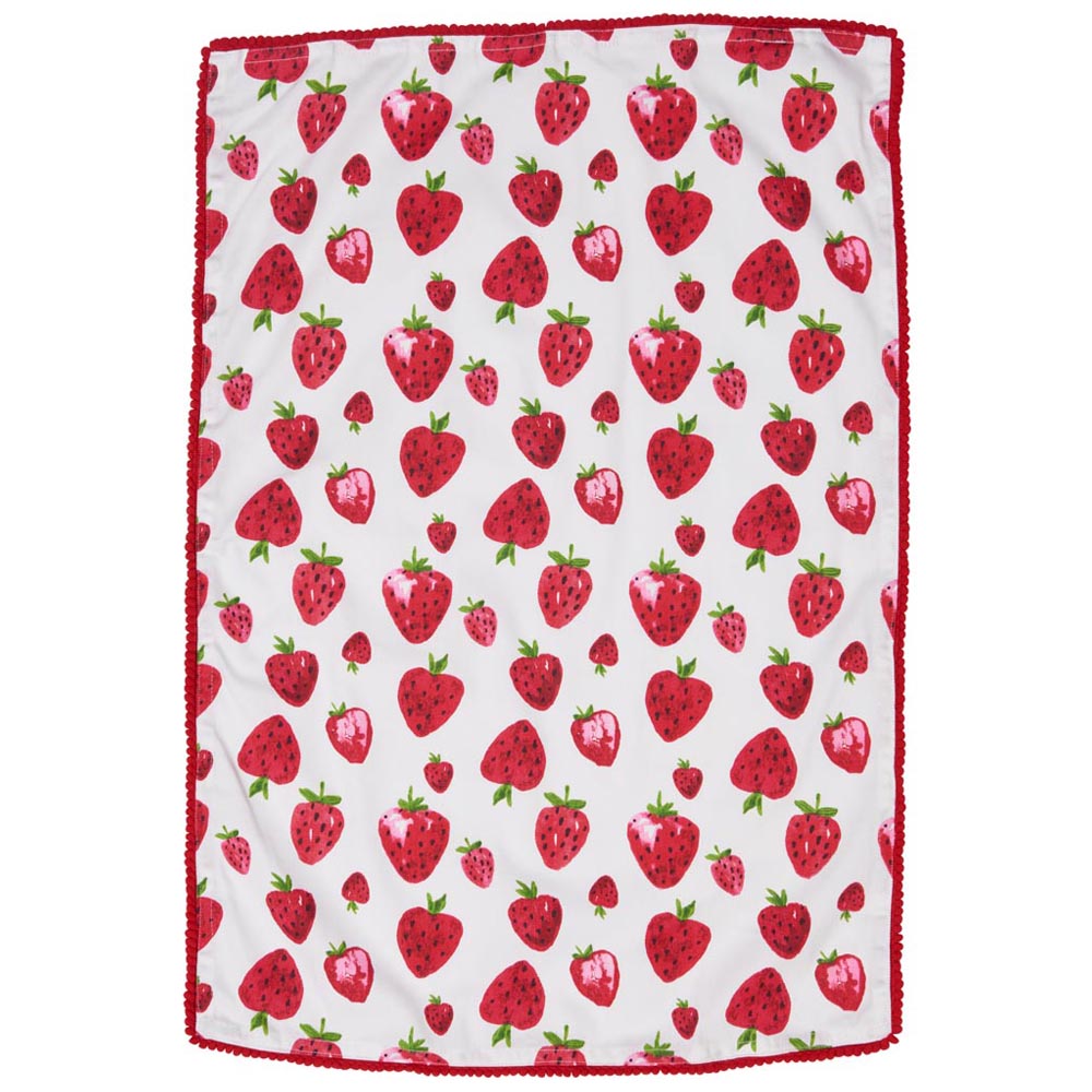 Wilko Strawberries Tea Towel 3 Pack Image 2
