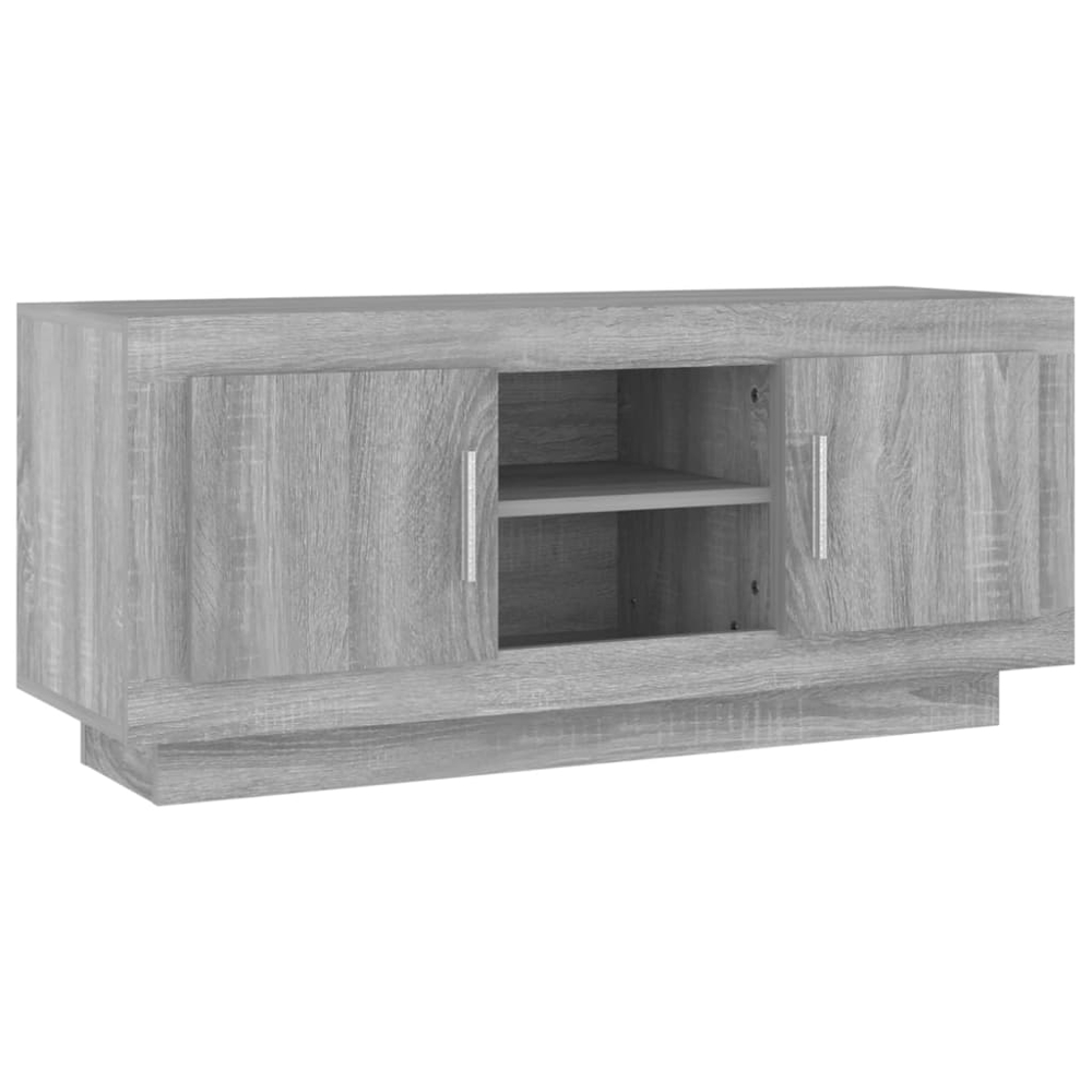 vidaXL 2 Door 2 Drawer Grey Sonoma TV Cabinet Image 2