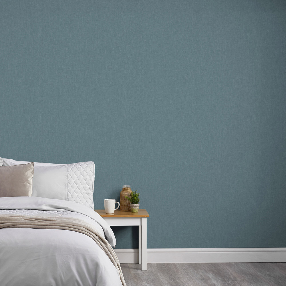 Grandeco Pure and Protect Cirrus Antibacterial Dark Teal Wallpaper Image 3