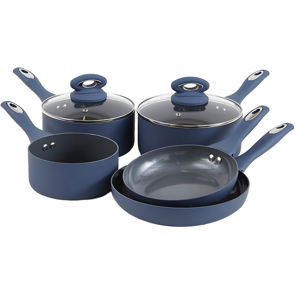 Cermalon Blue Non Stick Aluminium Cookware Set of 5 Image 1