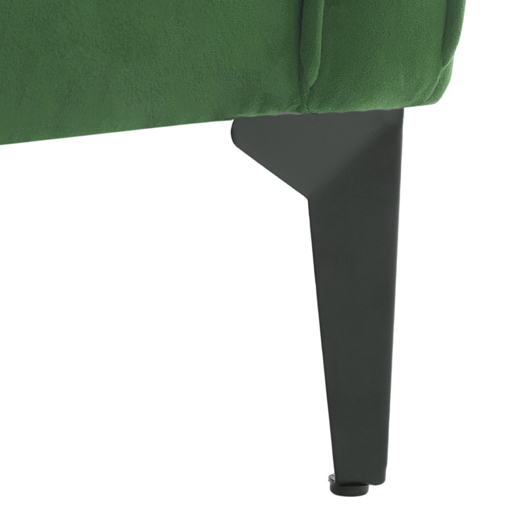 Living and Home Green Linen Sofa Chair Image 3