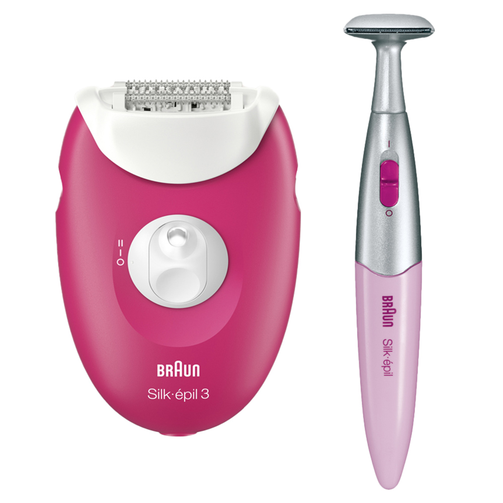 Braun SilkEpil 3-420 White and Pink Epilator for Women Image 3