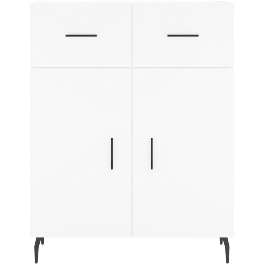 vidaXL 2 Door 2 Drawer White Sideboard Image 6