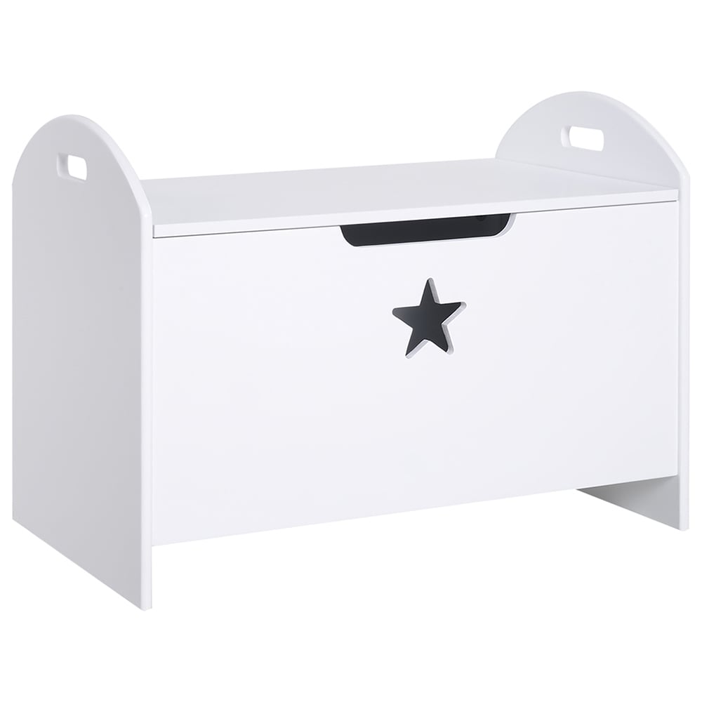 Portland Childrens White Toy Box with Lid Image 2
