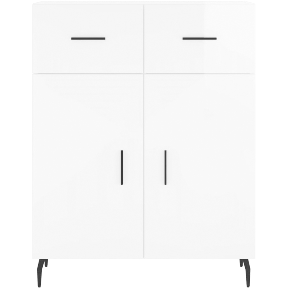 vidaXL 2 Door 2 Drawer White Sideboard Image 6