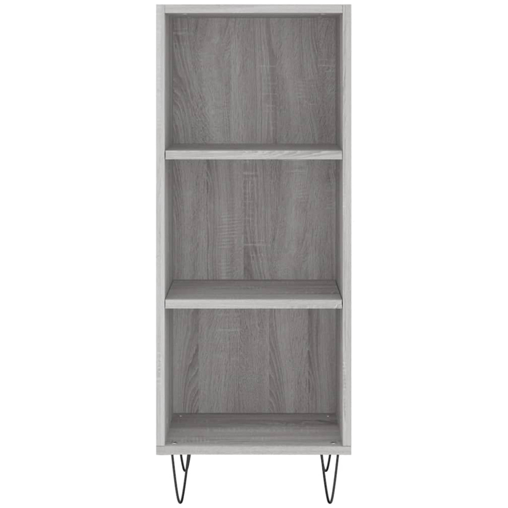 vidaXL 3 Shelf Grey Sonoma Wooden Sideboard Image 4