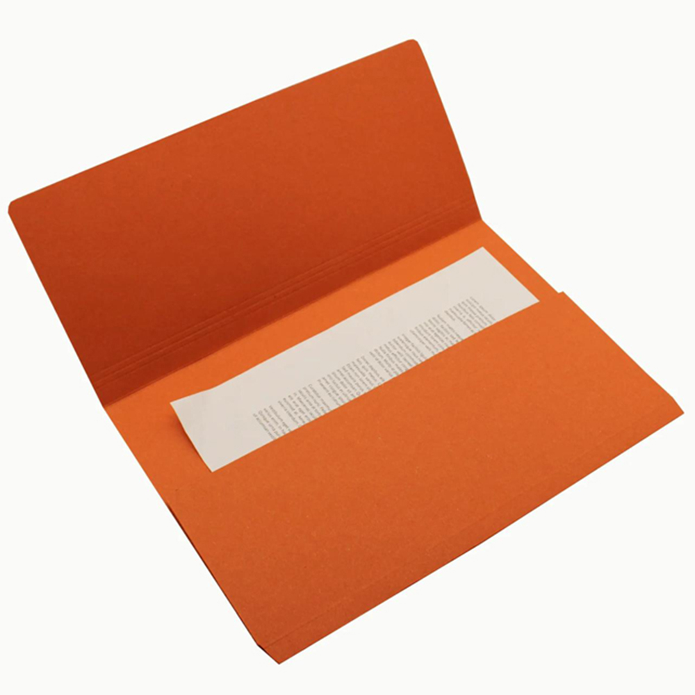 Exacompta Guildhall Orange A4+ Manilla Document Wallet 50 Pack Image 4