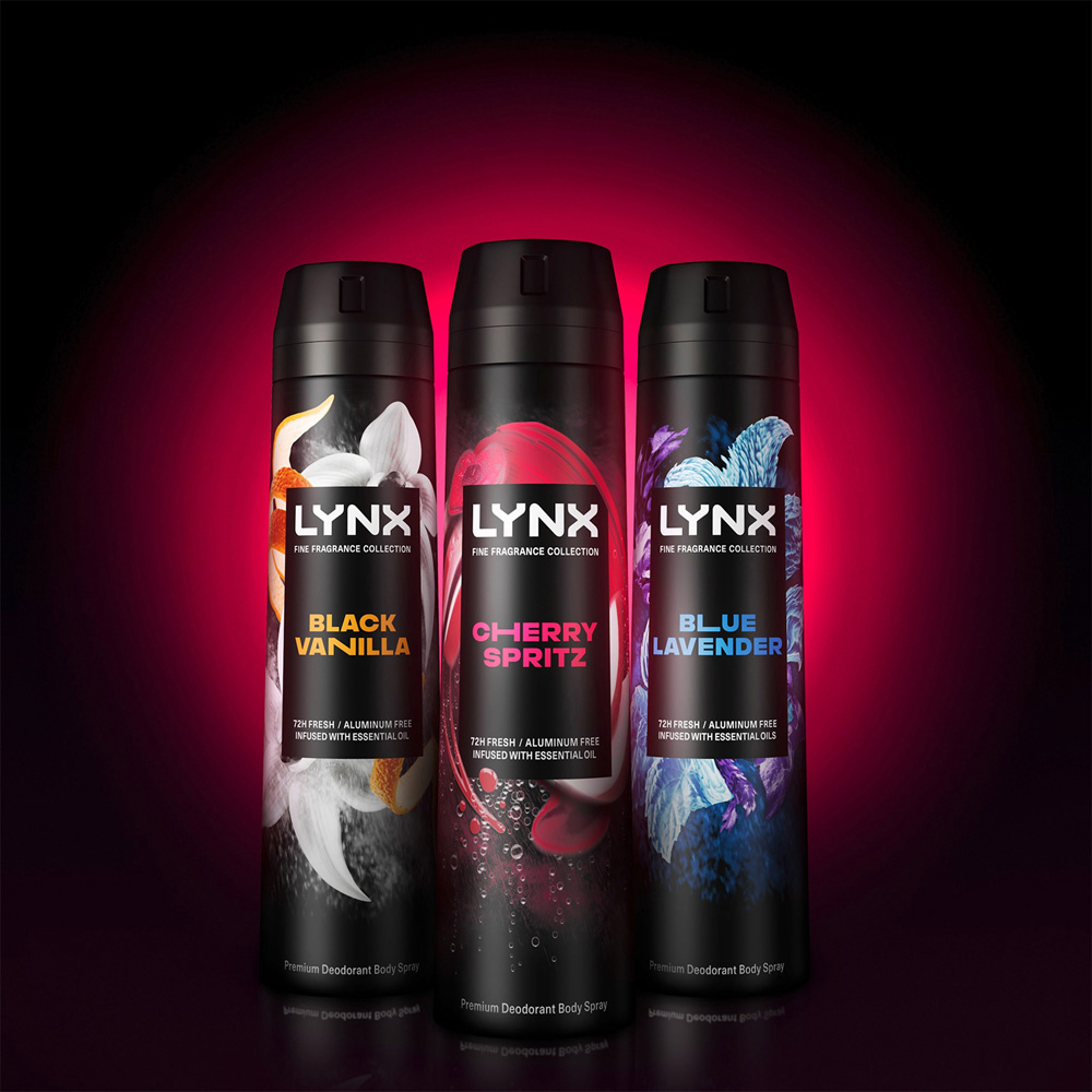 Lynx Fine Fragrance Collection Cherry Spritz Deodorant Body Spray 200ml 6 Pack Image 6