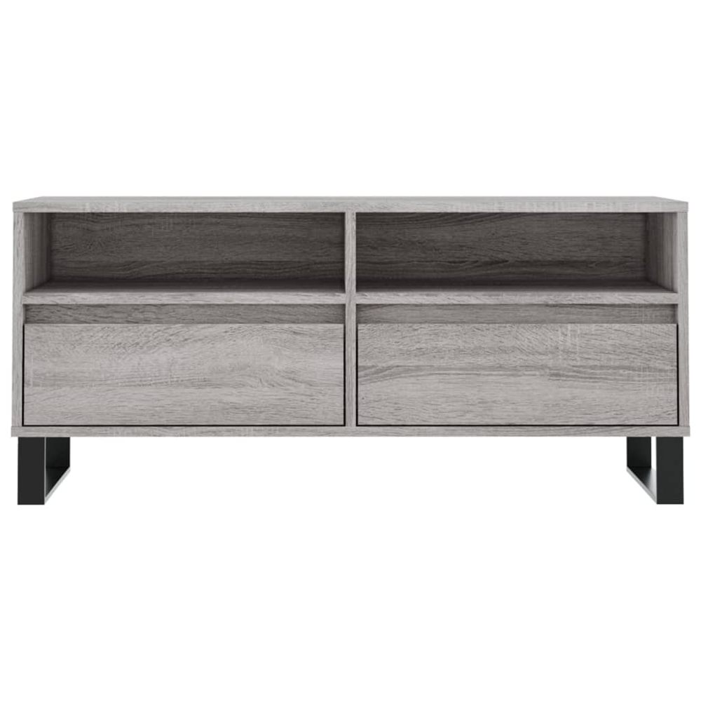 vidaXL 2 Door 2 Shelf Grey Sonoma TV Cabinet Image 3