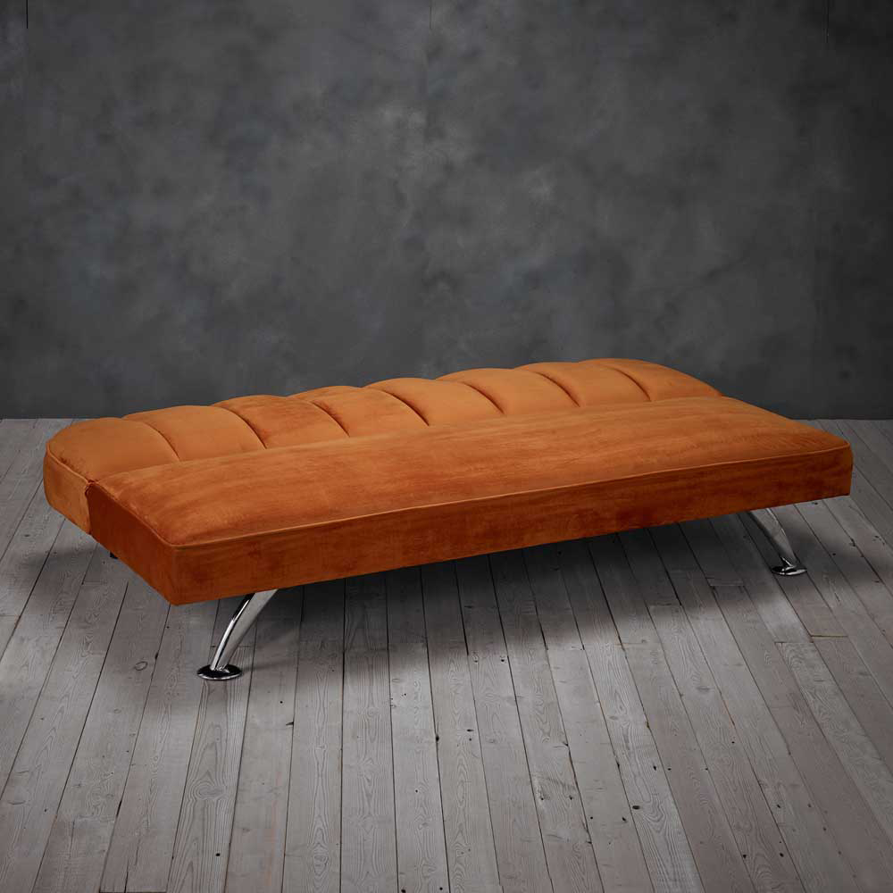 Brighton Single Sleeper Orange Sofa Bed Image 2