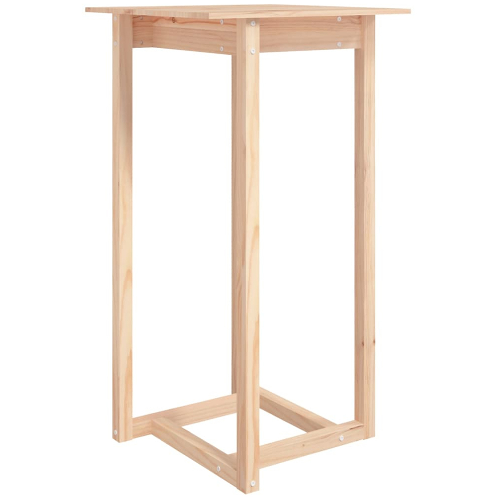 vidaXL Natural Solid Pine Wood Bar Table Set of 3 Image 5