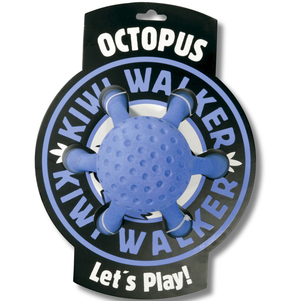 Kiwi Walker Lets Play Blue Octopus Dog Toy Image 3