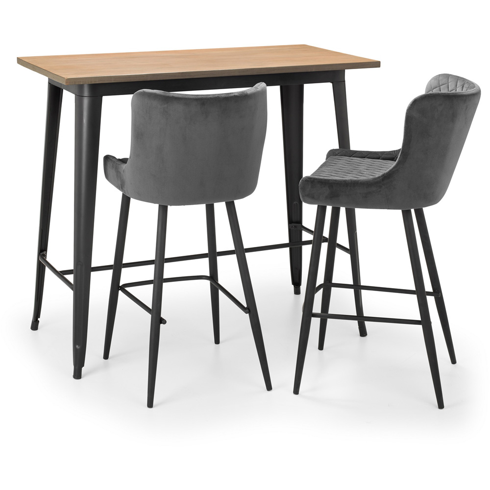 Julian Bowen Grafton Bar Table Brown and Black Image 4