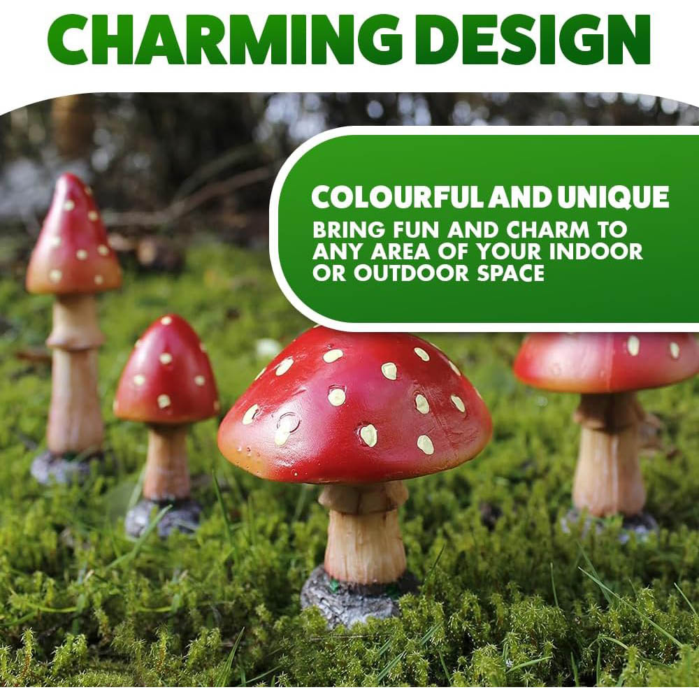 Marco Paul 8 Piece Red Mushroom Ornament Image 5