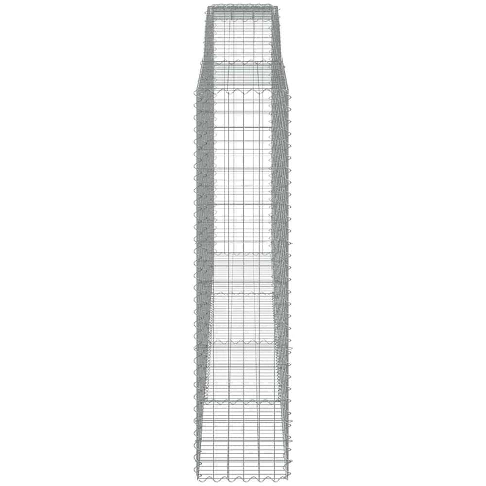 vidaXL Silver Galvanised Iron Arched Gabion Basket 400 x 50 x 200/220cm 10 Pack Image 3