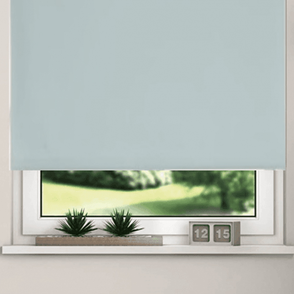 New EdgeBlinds Thermal Blackout Roller Blinds Duck Egg 85cm Image 3