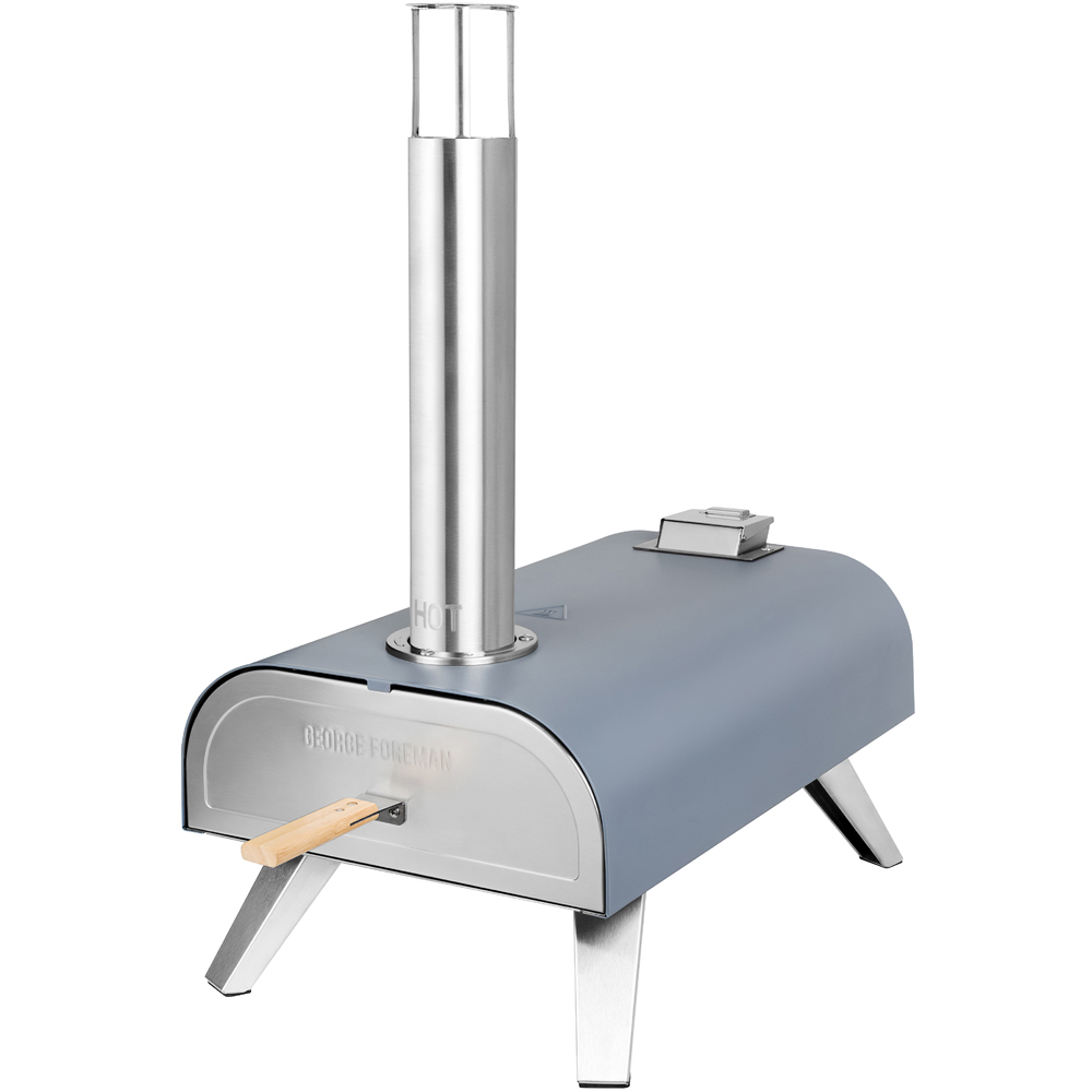 George Foreman Grey 12 inch Wood Pellet Outdoor Pizza Oven with Carry Bag and Paddle Image 2
