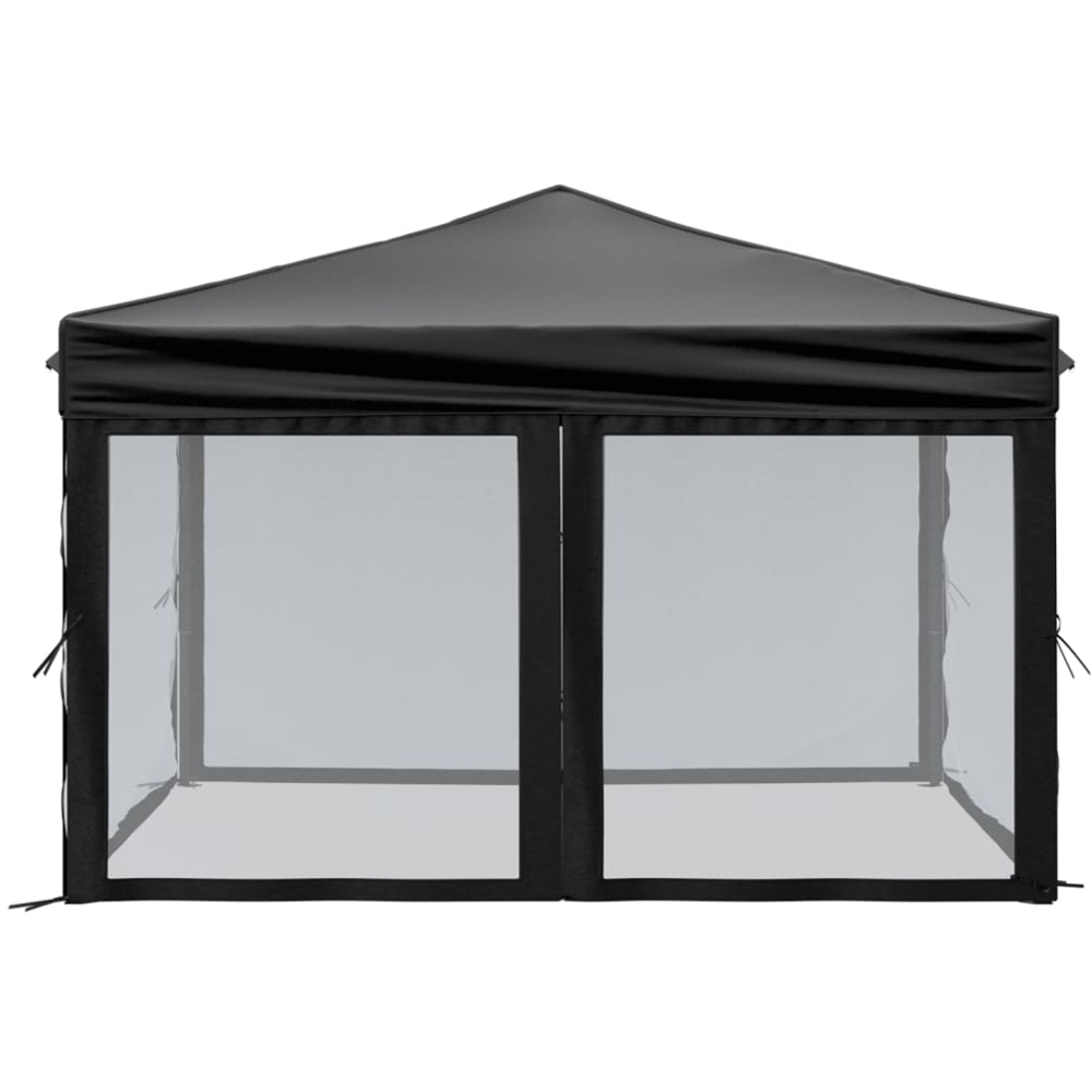 vidaXL 3 x 3m Black Foldable Party Tent with Sidewalls Image 4