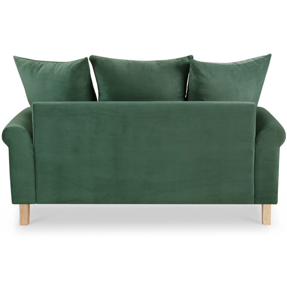 Home Detail Churchill 2 Seater Dark Green Velvet Sofa Image 5