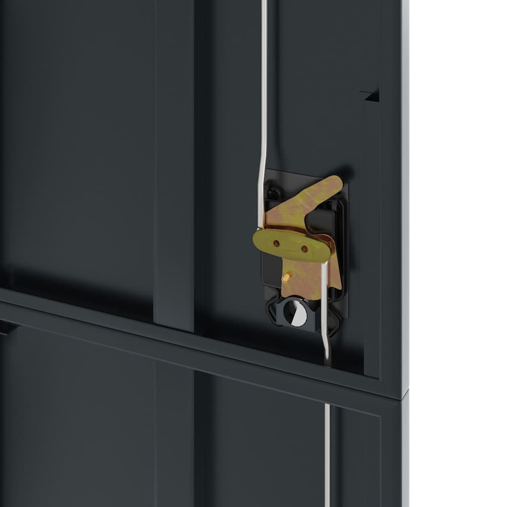 vidaXL 2 Door Anthracite Steel File Cabinet Image 8