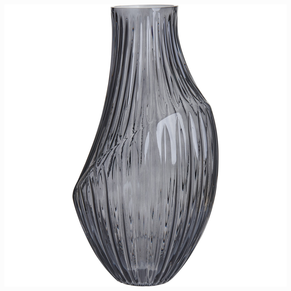 Wilko Large Smoked Funnel Vase Image 2
