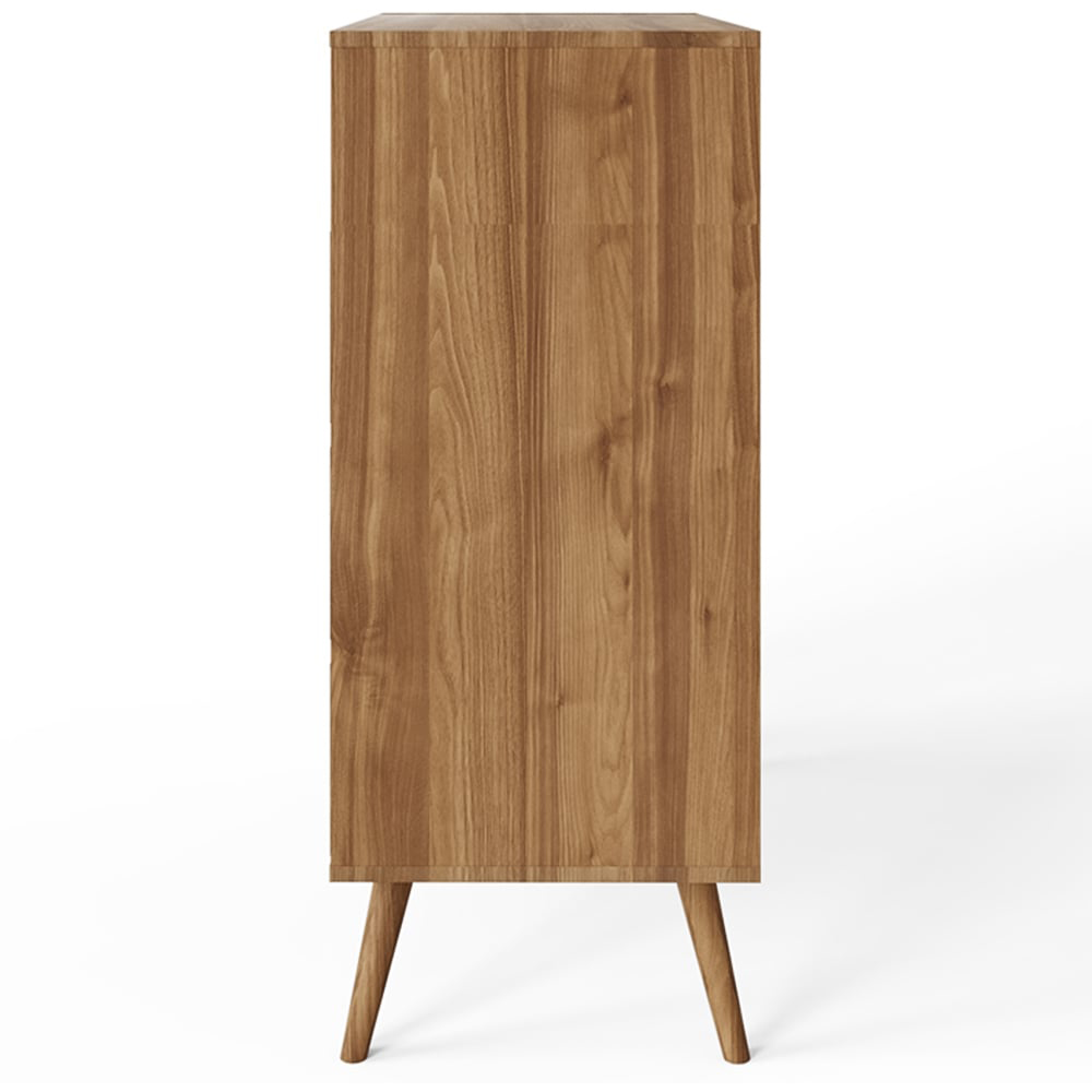 GFW Rowan 4 Drawer Oak Slatted Chest of Drawers Image 5