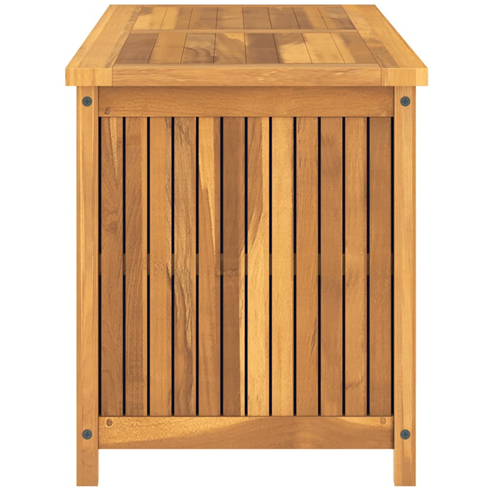 vidaXL 58 x 114 x 50cm Brown Teak Wood Garden Storage Box Image 4