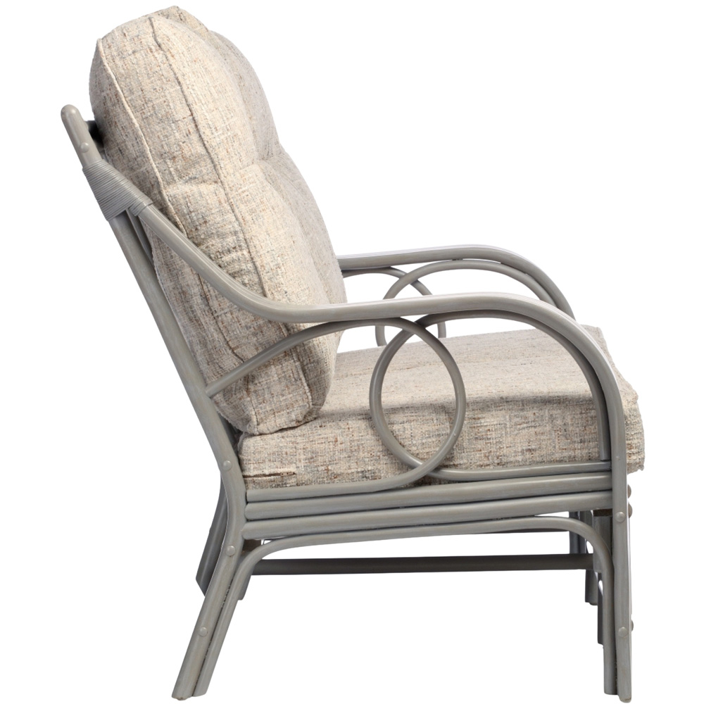 Desser Furniture Madrid Grey Natural Rattan Farrow Armchair Image 4