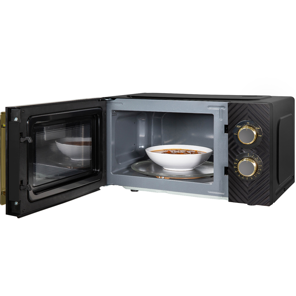 Russell Hobbs RHMM723B Black 17L Manual Groove Microwave 700W Image 3