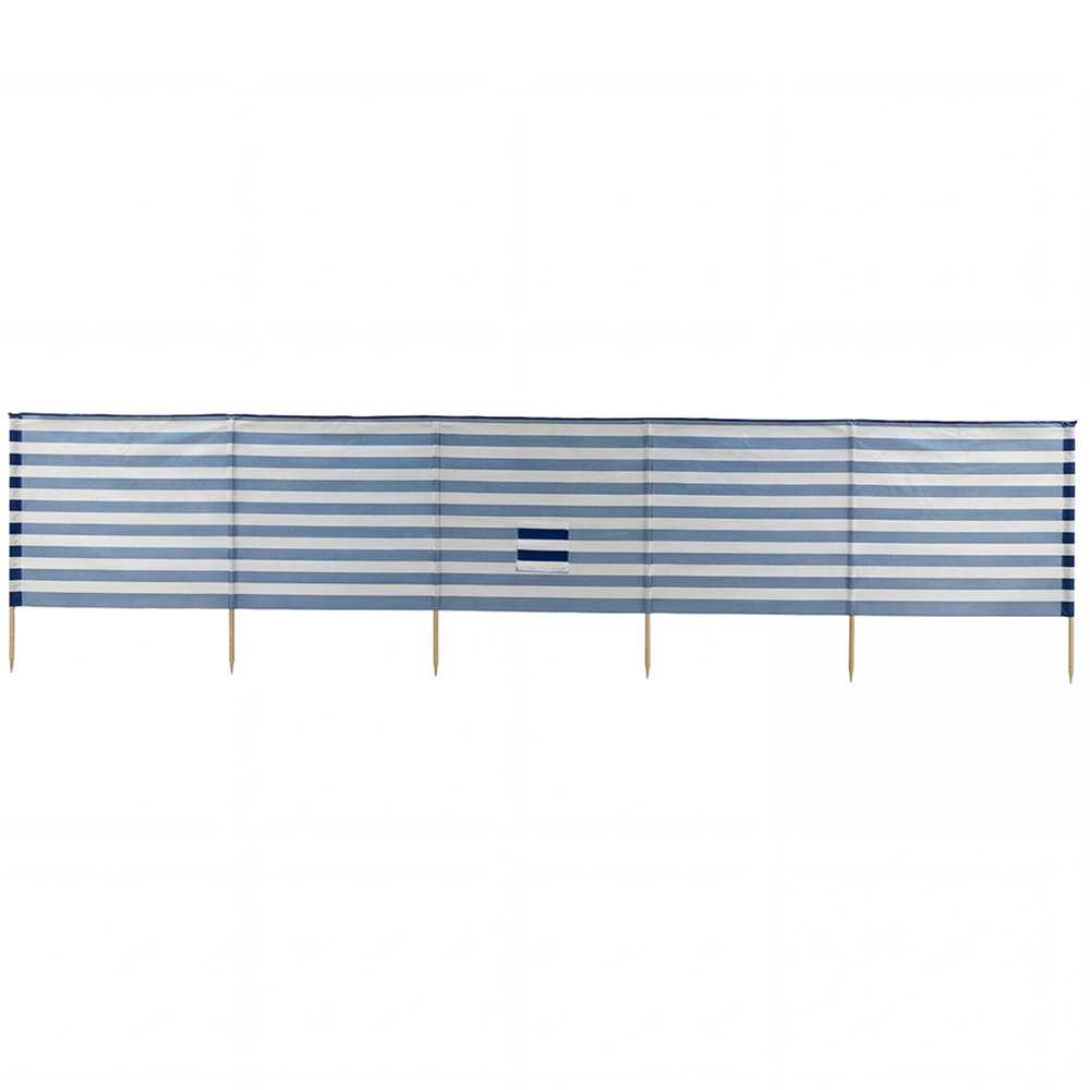 6 Pole Fabric Windbreak Navy Image 2