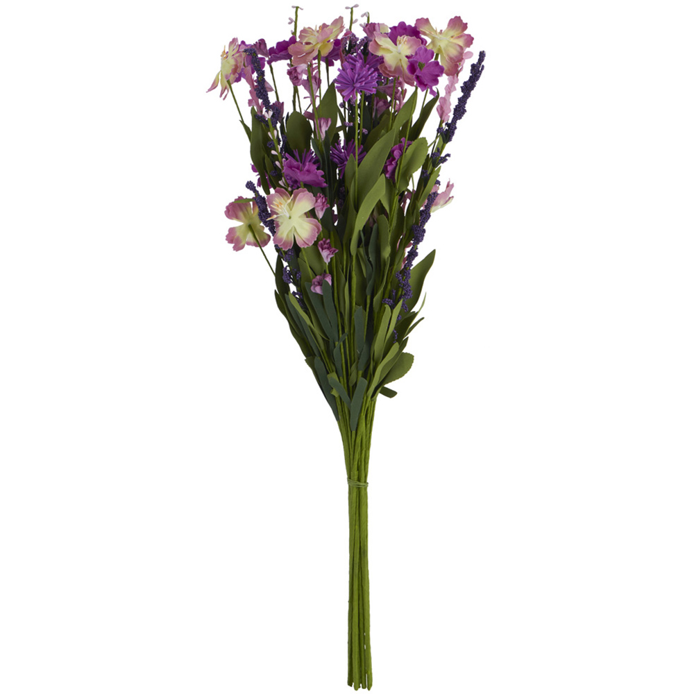 Wilko Purple Wildflower Artificial Flower Bunch Wilko
