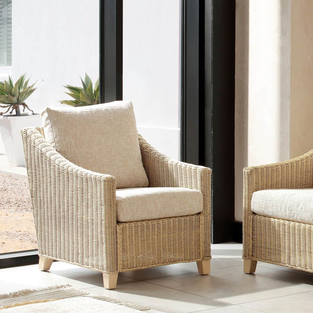 Desser Furniture Dijon 2 Seater Cotton Cream Suite Image 6