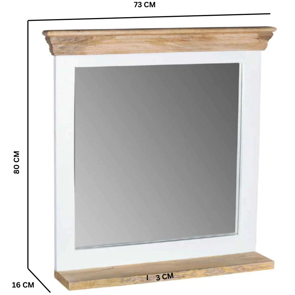 Brooklyn Alfie Single Shelf Solid Mango Wood Mirror Frame Image 9