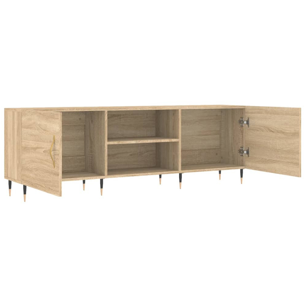vidaXL 2 Door 2 Shelf Sonoma Oak TV Cabinet Image 6