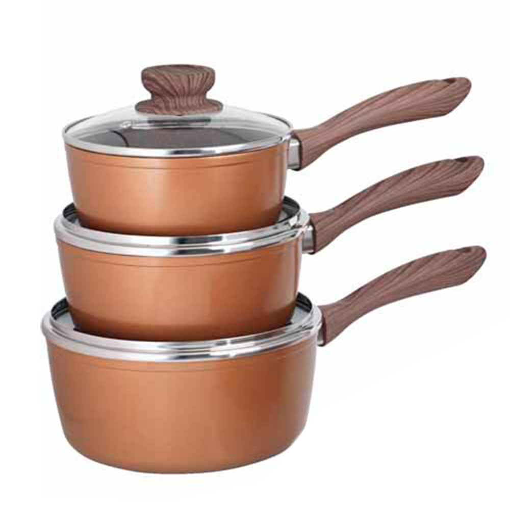 JML 5 Piece Copper Stone Saucepan Set Image 4