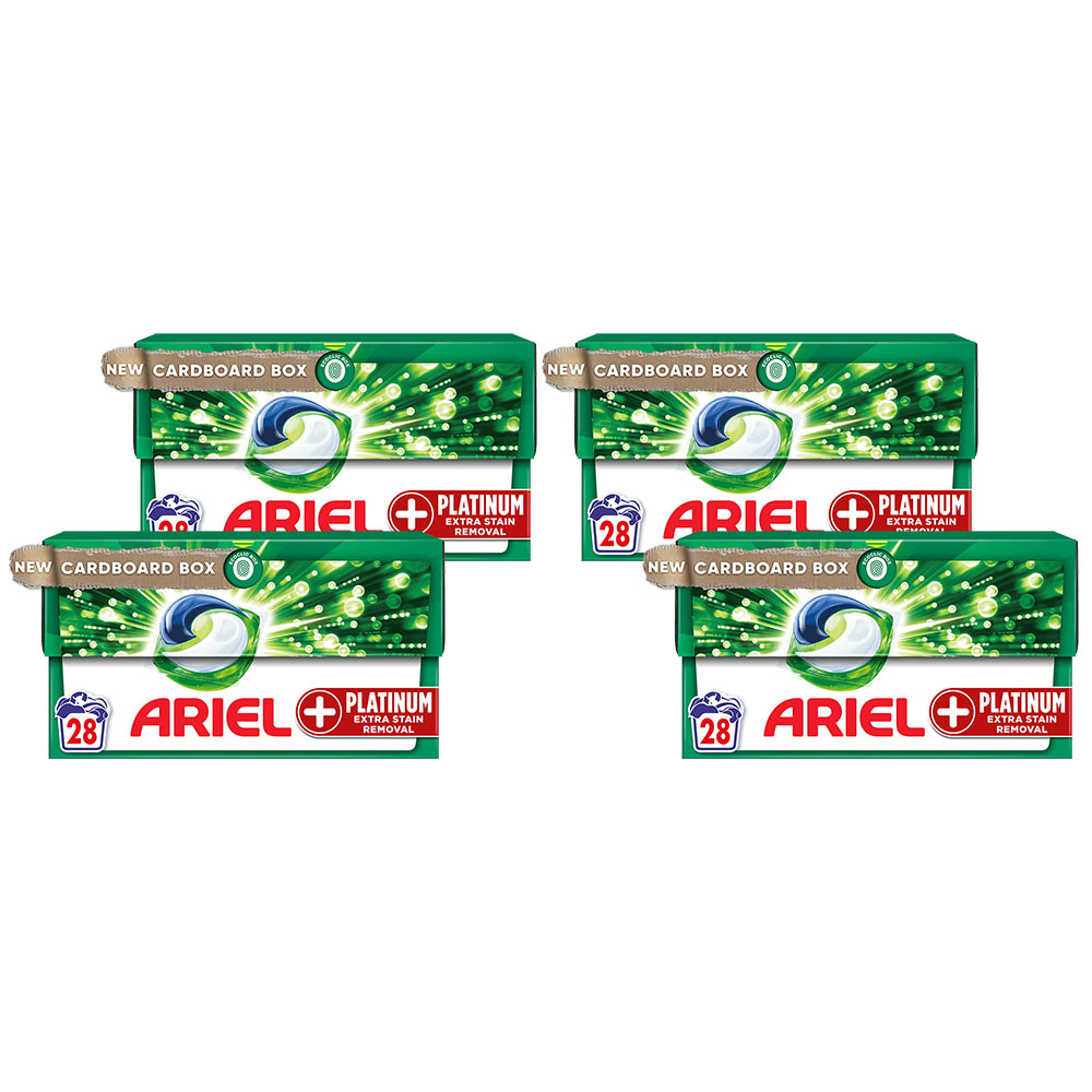 Ariel Platinum All in 1 Pods Washing Liquid Capsules 28 Washes Case of 4 Image 1