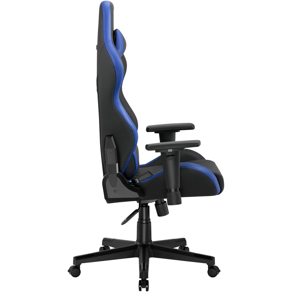 TTAP Monaco Black and Blue Faux Leather Swivel Gaming Chair Image 4