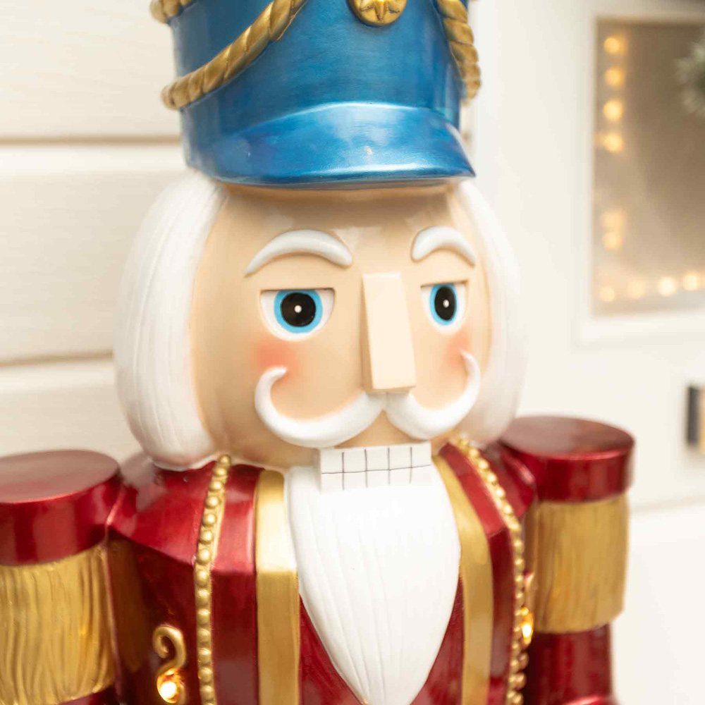 The Christmas Centre Red Green and Gold LED Lights Traditional Nutcracker Soldier 5ft Image 4