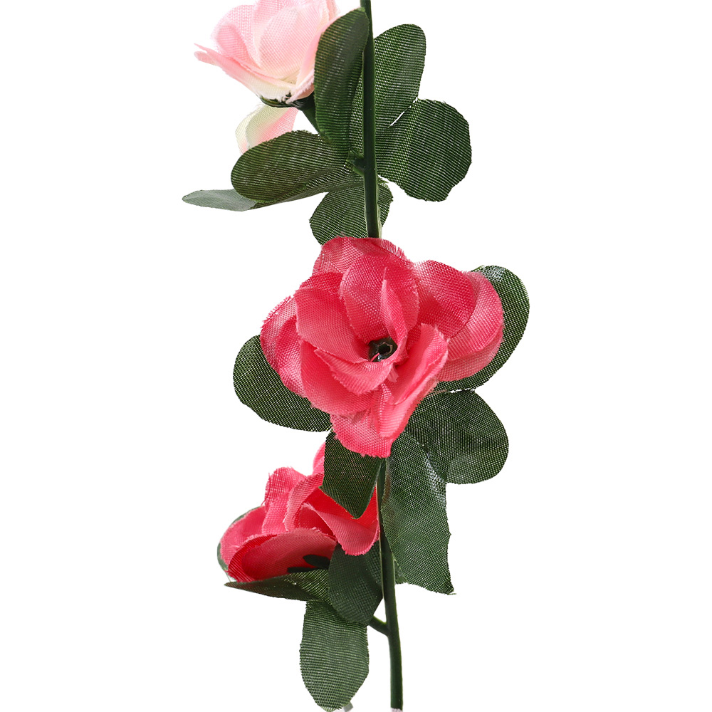 Living and Home Pink and Green Silk Peony Artificial Hanging Vine Garland 250cm Image 5