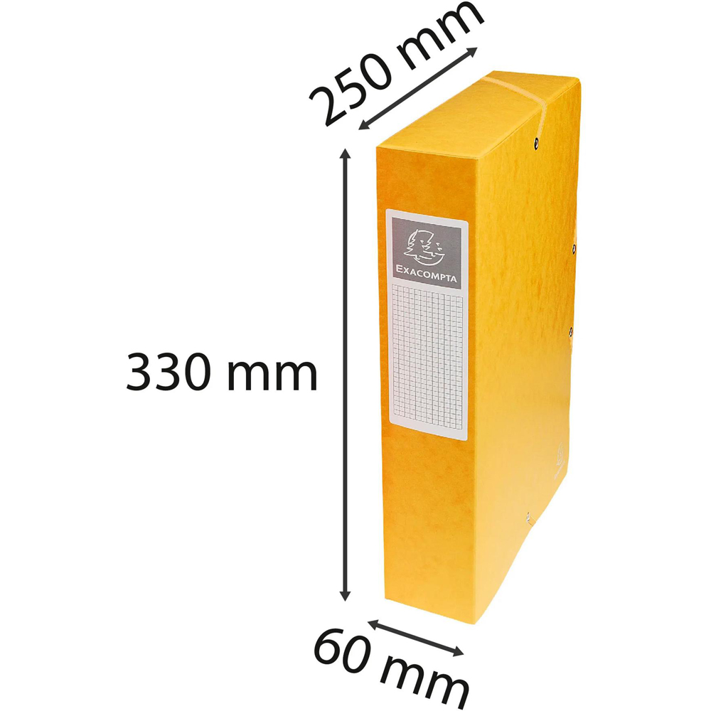 Exacopmta A4 Yellow Pressboard Box File 60mm 8 Pack Image 8