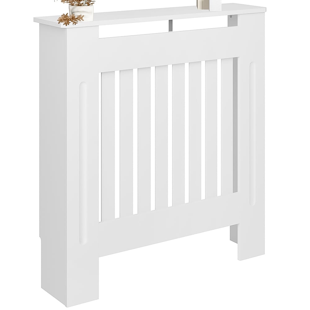 tectake Vila Louvre Style White Radiator Cover 78 x 82 x 19cm Image 1