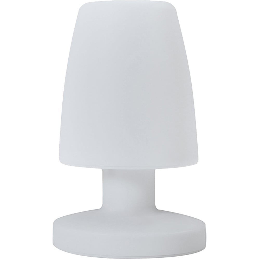 ValueLights Doji White Mushroom Colour Changing LED Garden Table Lamp Image 1