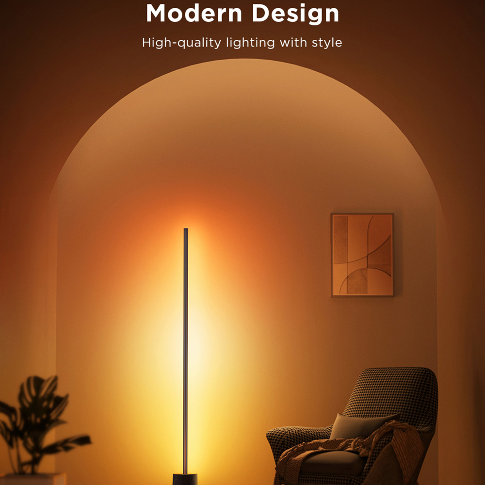 Govee Pro RGBICWW LED Smart Black Floor Lamp with Speaker Image 3