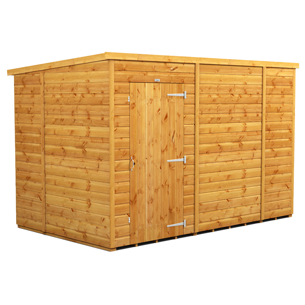 Power Sheds 10 x 6ft Pent Wooden Shed Image 1