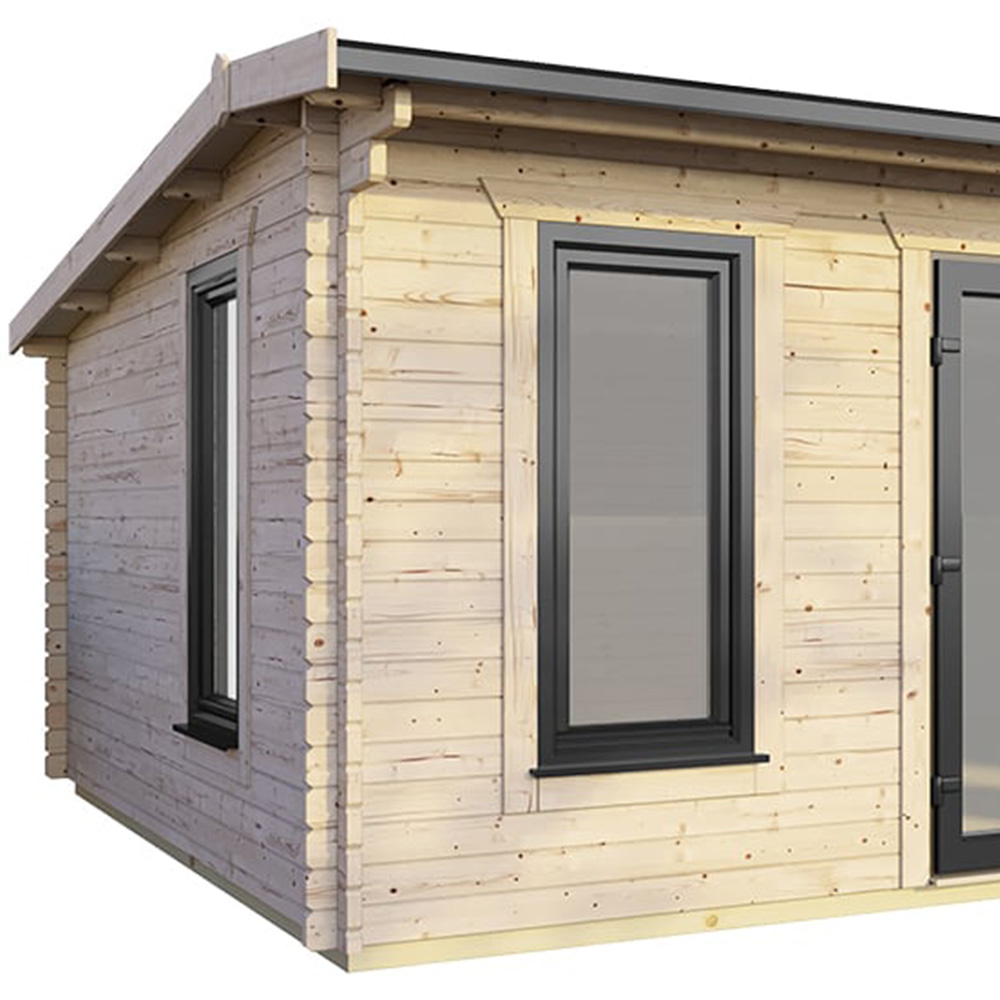 Power Sheds 18 x 12ft Centre Double Door Apex Log Cabin Image 3